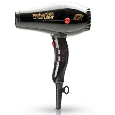 Parlux Power Light 385 Ionic & Ceramic Hairdryer - Black