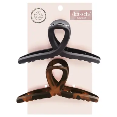 Kitsch Recycled Plastic Large Loop Clips 2 set