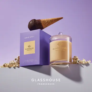 Glasshouse Fragrances MOVIE NIGHT 380g SOY CANDLE
