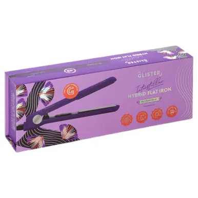 Glister Midi- Hybrid Flat Iron Hair Straightener 22mm - Ultra Violet