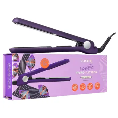 Glister Midi- Hybrid Flat Iron Hair Straightener 22mm - Ultra Violet