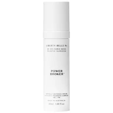 Liberty Belle Rx by Dr Moss POWER BROKER Anti-Red Wrinkle Defence Cream with Squalane - 50ml