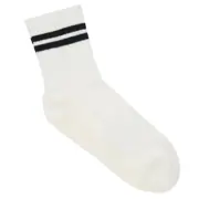 MoveActive Crew Non Slip Grip Socks - Sporty Stripe Ivory