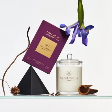 Glasshouse Fragrances Fireside in Queenstown 380g Soy Candle 