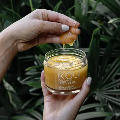 iKOU Organic Body Buff Italian Orange & Jojoba 300g