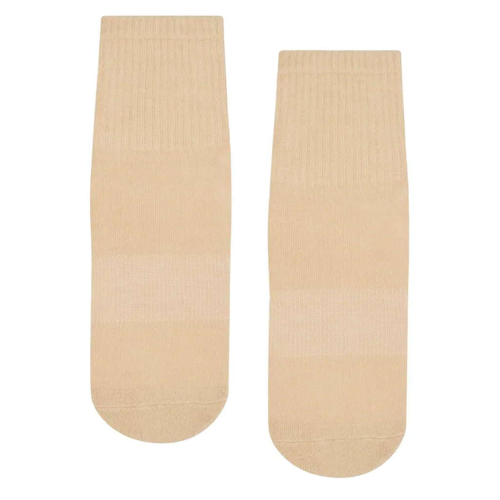 MoveActive Crew Non Slip Grip Socks - Almond