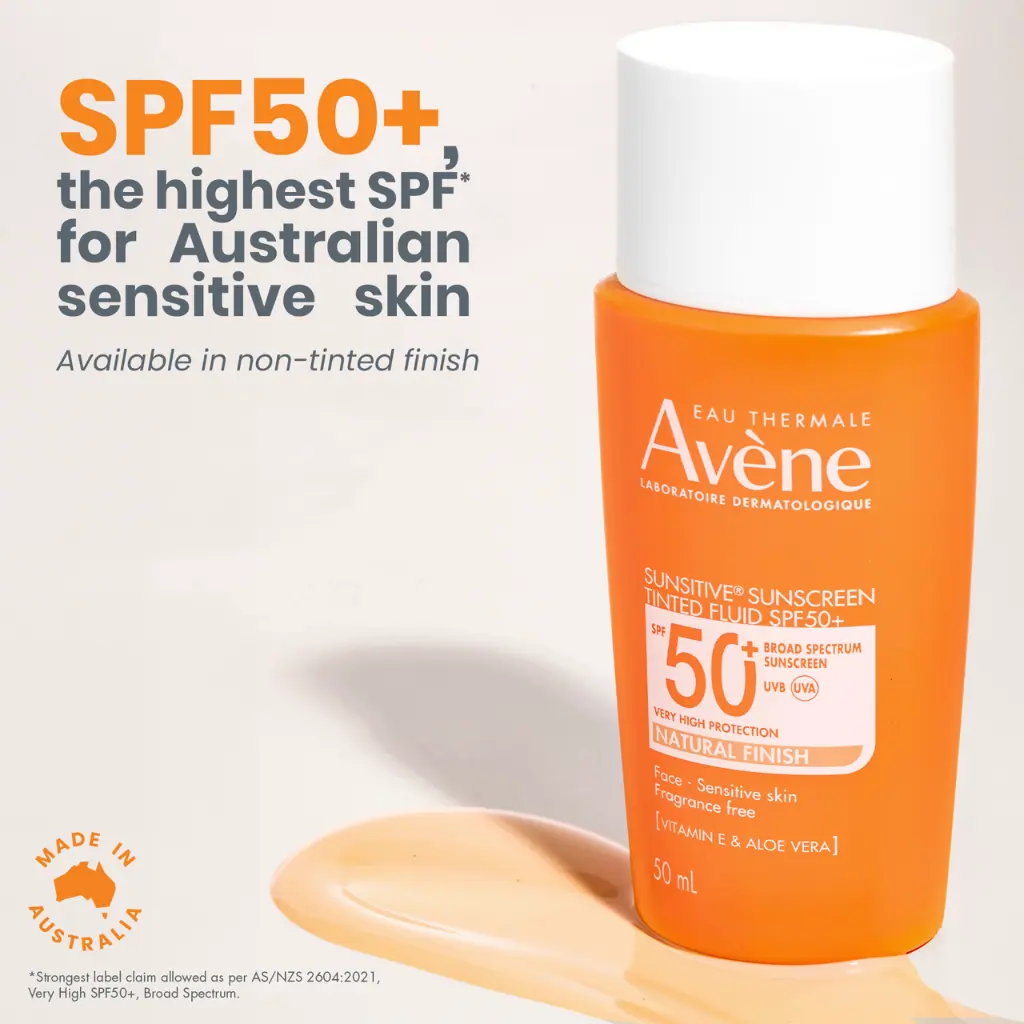Avène SunsitiveÂ® Tinted Fluid Facial Sunscreen SPF 50+ 50ml