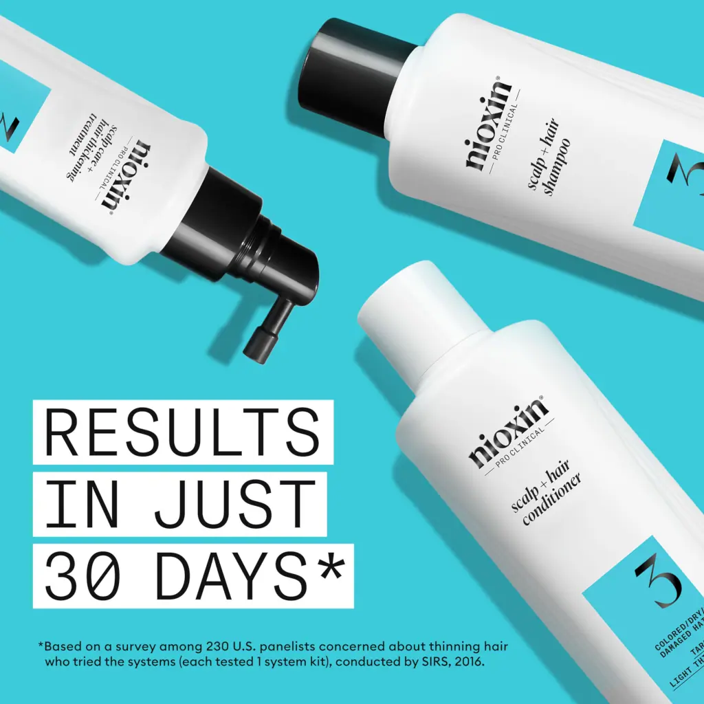 Nioxin Scalp + Hair Thickening System 3 - Colored Or Dry Damaged Hair with Light Thinning