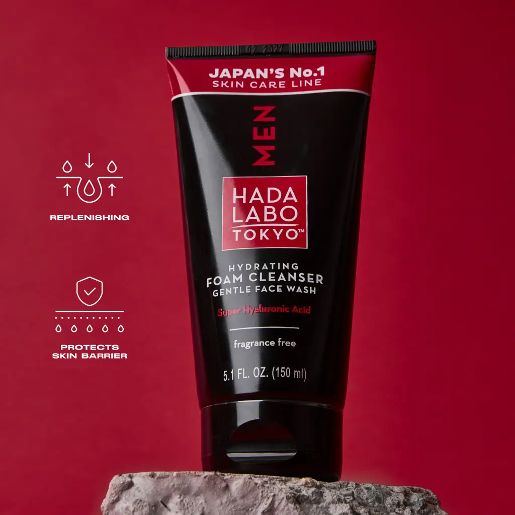 Hada Labo Men's Gentle Face Wash Hydrating Foam Cleanser 150ml