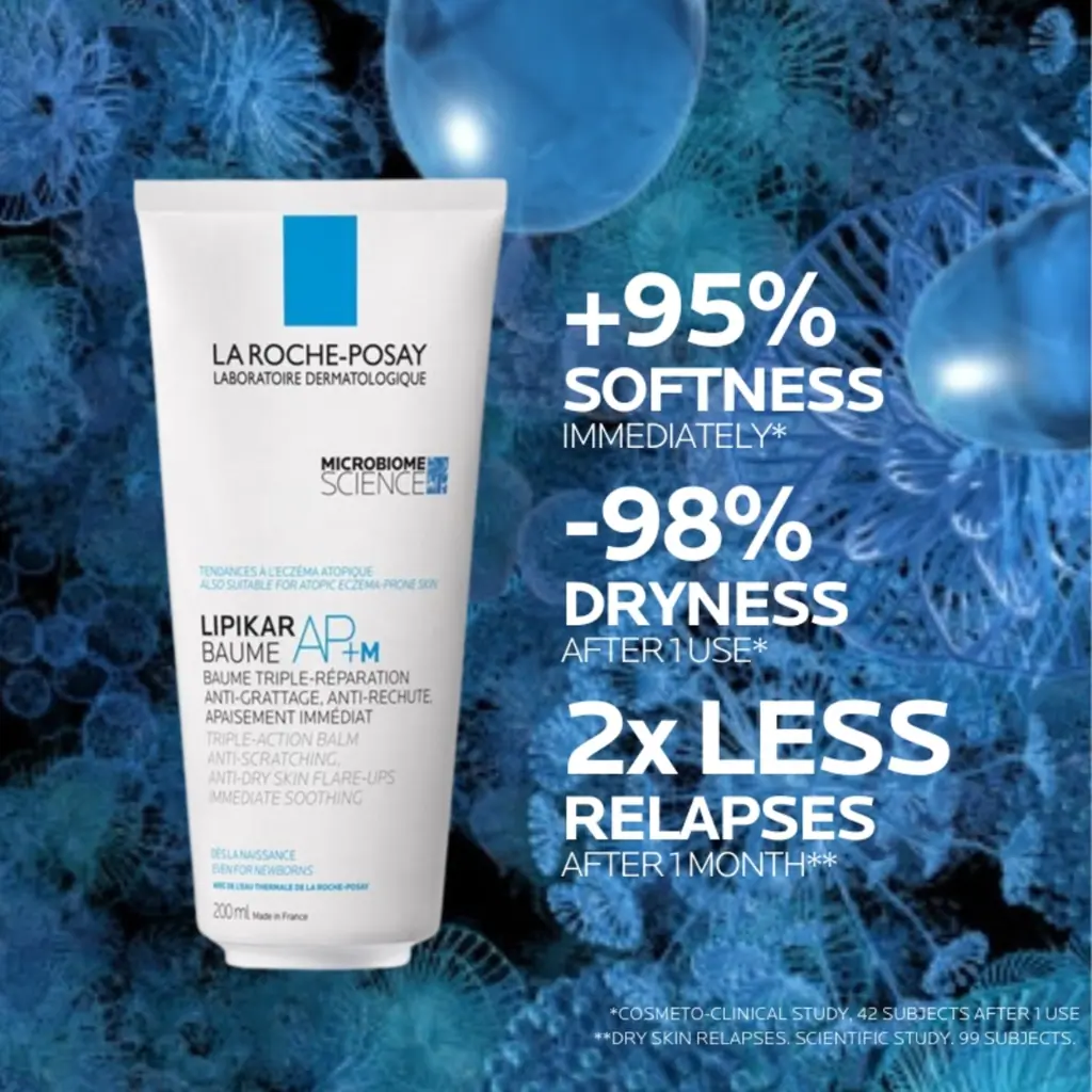 La Roche-Posay Lipikar Baume AP+M Body Moisturiser Balm Tube with 60% Less Plastic 200ml