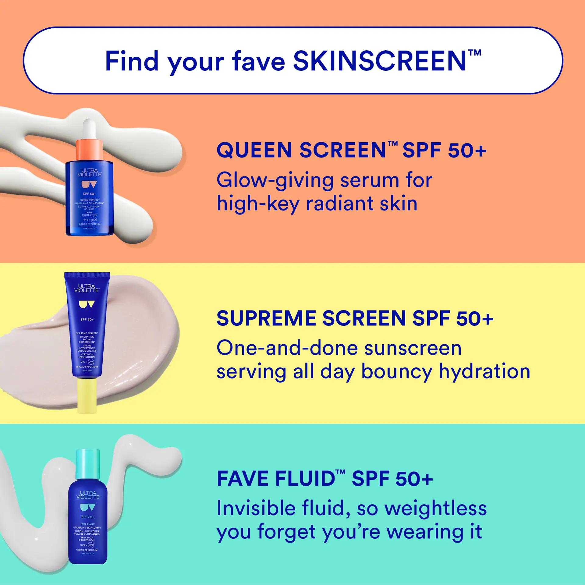 Ultra Violette Queen Screen SPF50+ 50ml Luminising SKINSCREENâ„¢
