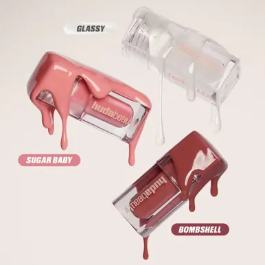 Huda Beauty Mini Gloss Trio (GLASSY | BOMBSHELL | SUGAR BABY)