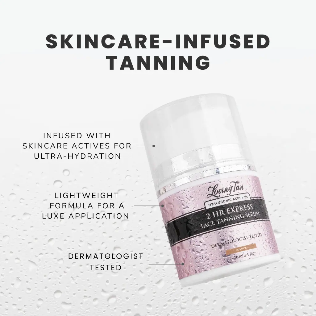Loving Tan 2 HR Express Face Tanning Serum Medium 30ml