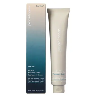 people4ocean  SPF 50+ BIOACTIVE SHIELD Pearlescent Mineral Sunscreen 80g