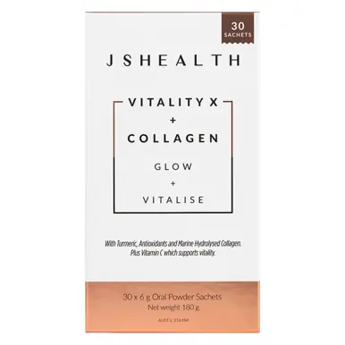 JSHealth Vitamins Vitality X + Collagen - 30 Satchets