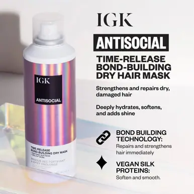 IGK ANTISOCIAL Overnight Bond-Building Dry Hair Mask 