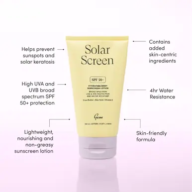 Gem Solar Screen Hydrating Body Sunscreen Lotion 150ml