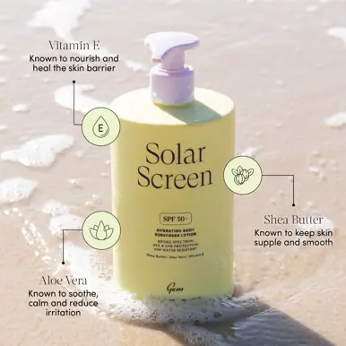 Gem Solar Screen Hydrating Body Sunscreen Lotion 500ml