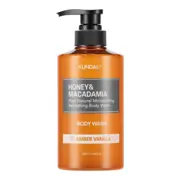 Kundal Honey & Macadamia pure body wash 500ml - amber vanilla scent