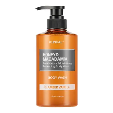 Kundal Honey & Macadamia pure body wash 500ml - amber vanilla scent