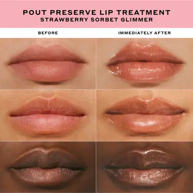 Ole Henriksen Pout Preserve Peptide Lip Treatment - Glimmer, Strawberry Sorbet