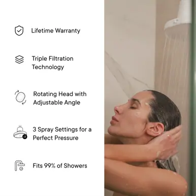 Qure Skincare Shower Filter White