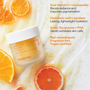 INNISFREE Green Tea Enzyme Vitamin C Brightening Cream