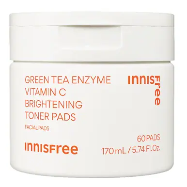 INNISFREE Green Tea Enzyme Vitamin C Brightening Toner Pad 60ea