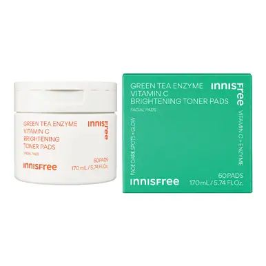 INNISFREE Green Tea Enzyme Vitamin C Brightening Toner Pad 60ea