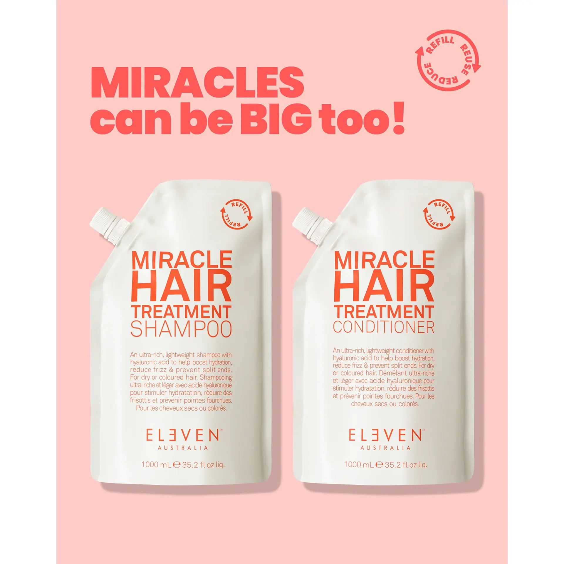 ELEVEN Australia Miracle Conditioner 1L Refill Pouch