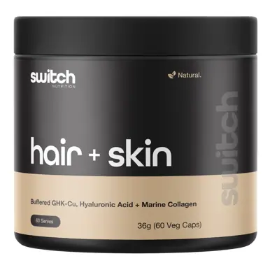 Switch Nutrition Hair & Skin (GHK-Cu) Capsules (60 Serves)
