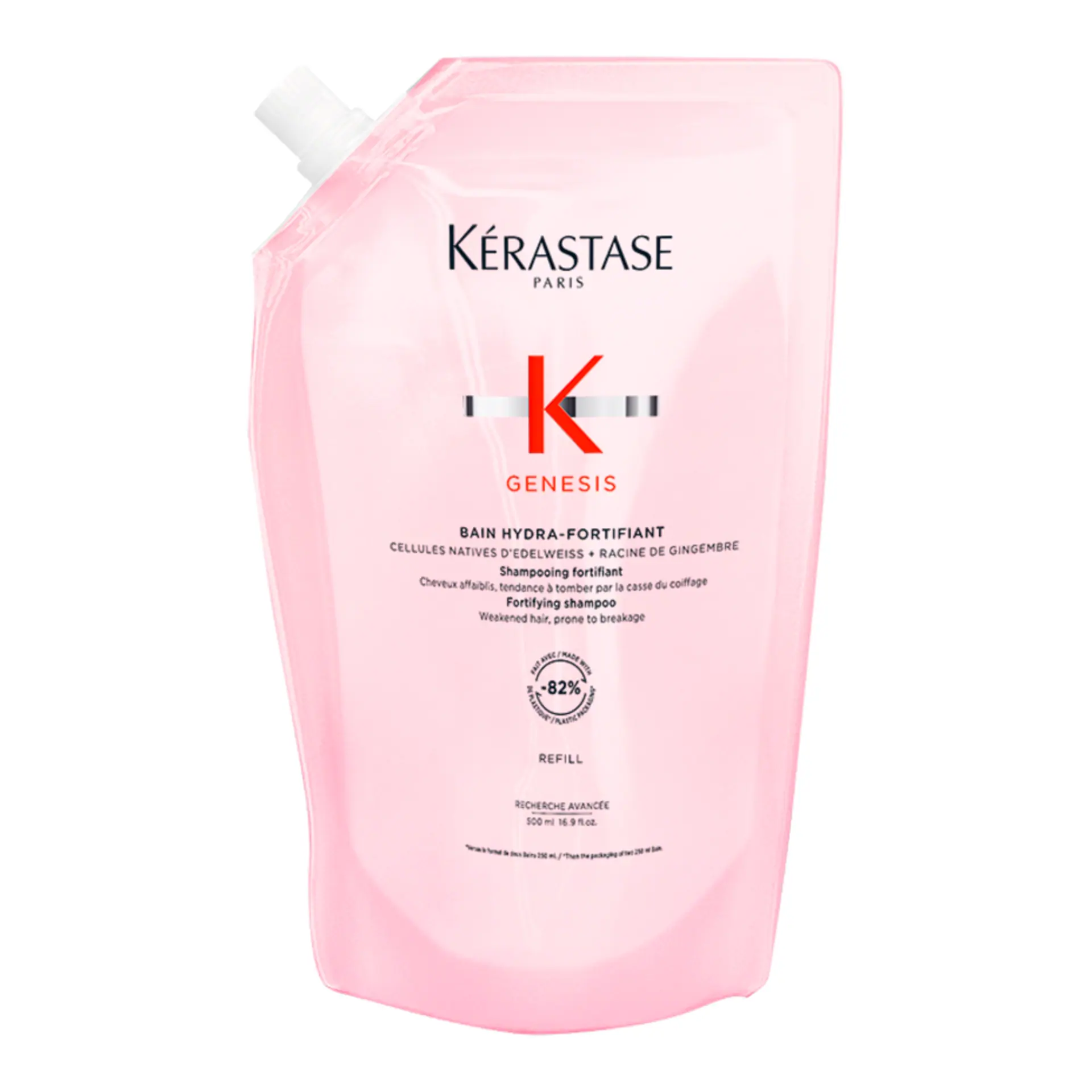 Kérastase Genesis Bain Hydro-Fortifiant Refill Shampoo Pouch For Weakened Hair Prone To Breakage 500