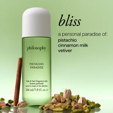 philosophy pistachio paradise body & hair fragrance mist for women 236ml