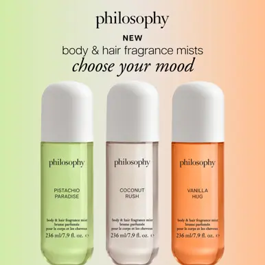 philosophy pistachio paradise body & hair fragrance mist for women 236ml