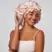 Kitsch Adjustable Oversized Satin Bonnet - Cherry Print