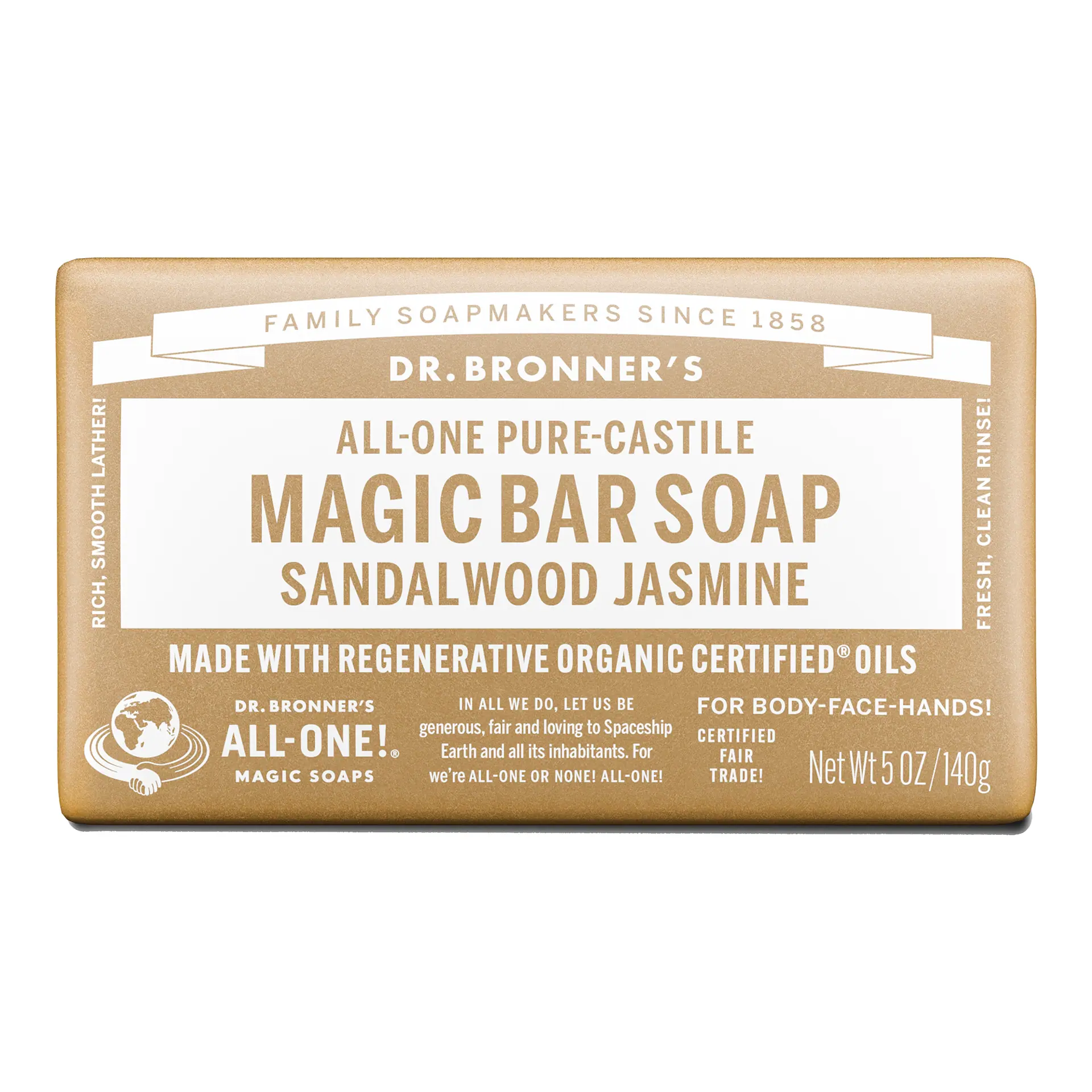 Dr. Bronner's Castile Bar Soap - Sandalwood & Jasmine