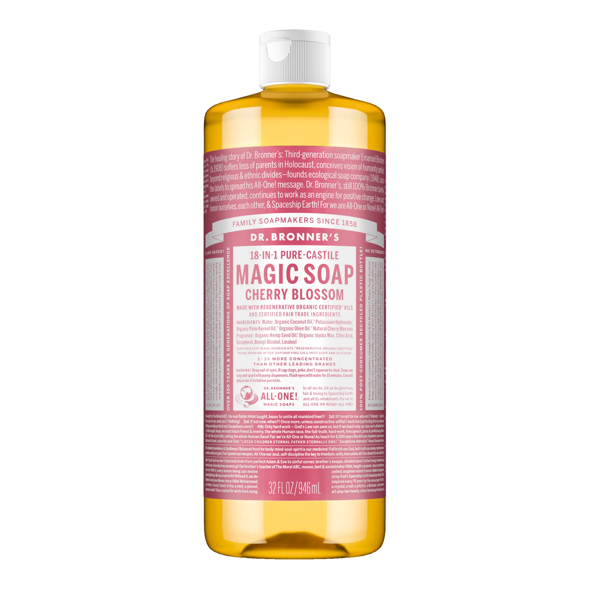Dr. Bronner Castile Liquid Soap - Cherry Blossom 946ml