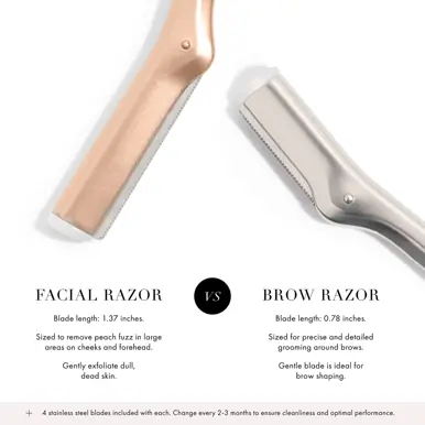 Tweezerman Rose Gold Facial Razor
