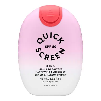 The Quick Flick Quick Screen SPF 50 Liquid To Powder Mattifying Sunscreen Serum & Makeup Primer