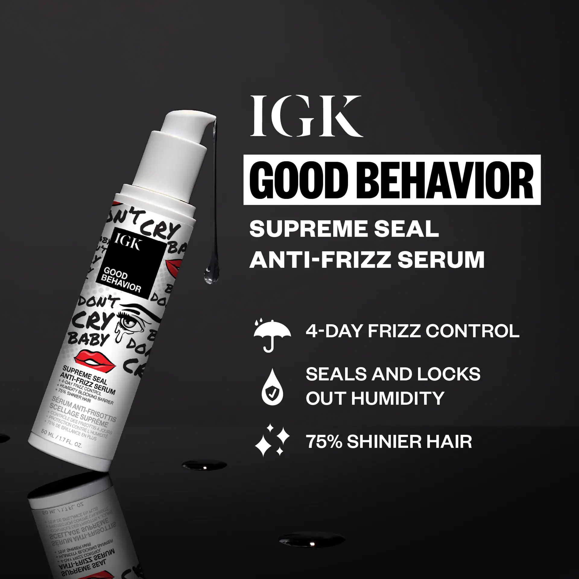 IGK GOOD BEHAVIOR Supreme Seal Anti-Frizz Serum 50ml