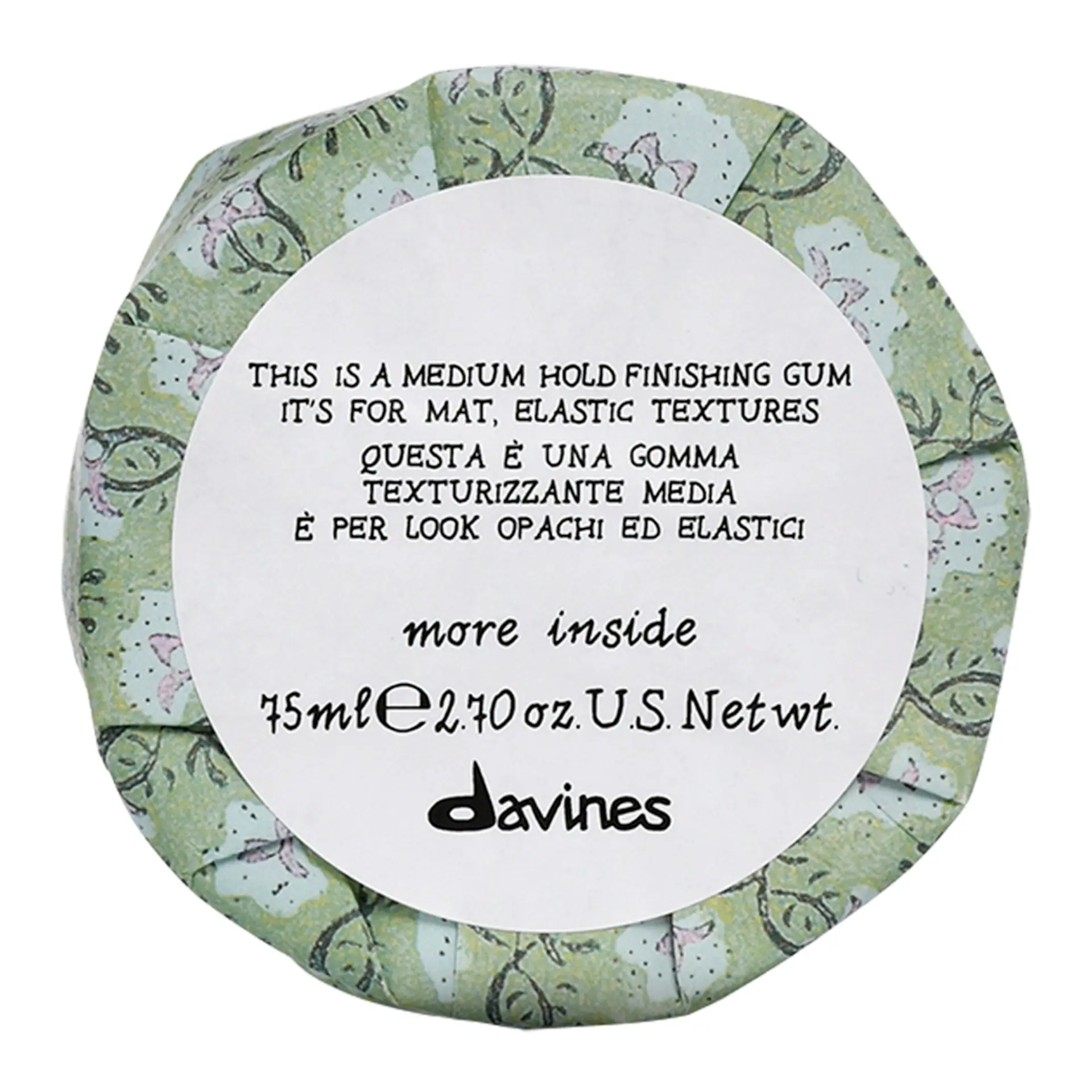 Davines MORE INSIDE Medium Hold Finishing Gum 75g