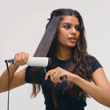 ghd chronos max wide plate hair straightener in white