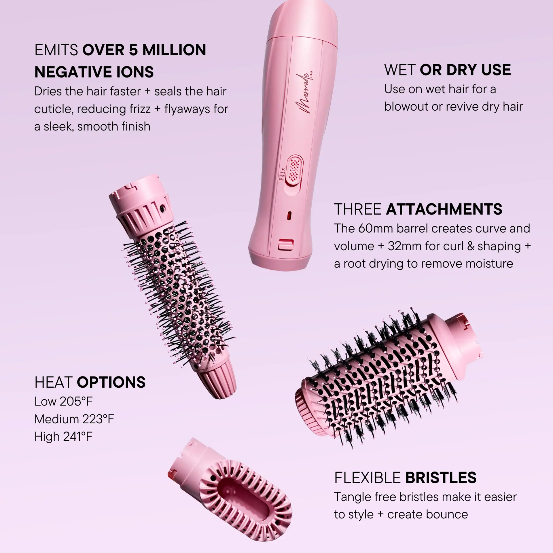 Mermade Hair Interchangeable Blow Dry Brush