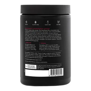 WelleCo The HydroProtein Elixir Pomegranate & Blackcurrant 270g