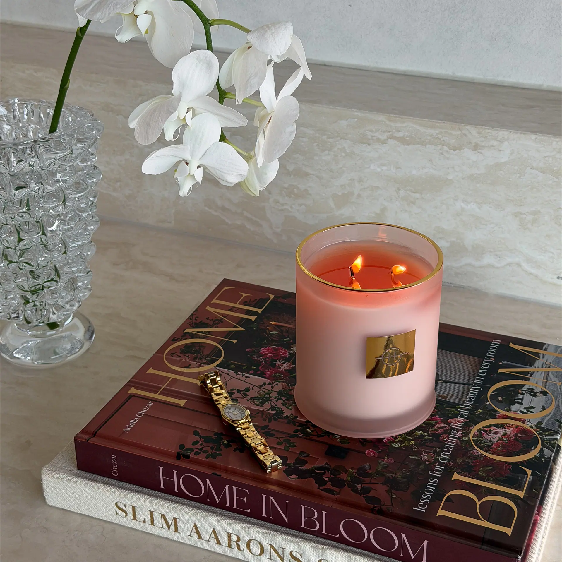 Glasshouse Fragrances 380g Candle - Radiance In Bloom