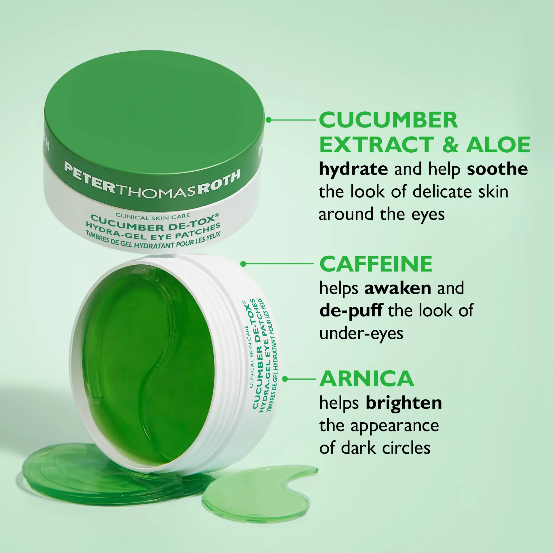 Peter Thomas Roth Cucumber De-Tox Hydra-Gel Eye Patches (60 Patches)
