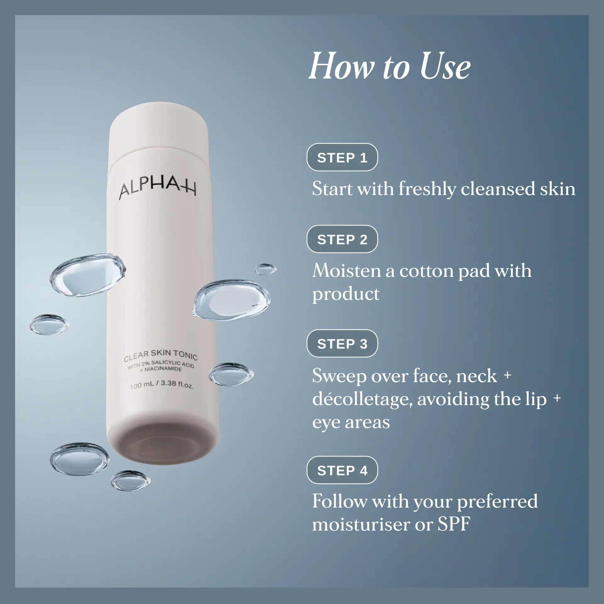 Alpha-H Clear Skin Tonic with 2% Salicylic Acid + Niacinamide 100ml