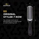 Denman D3N 7 Row Styler Black/White Brush