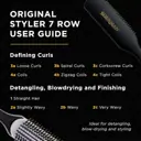 Denman D3N 7 Row Styler Black/White Brush