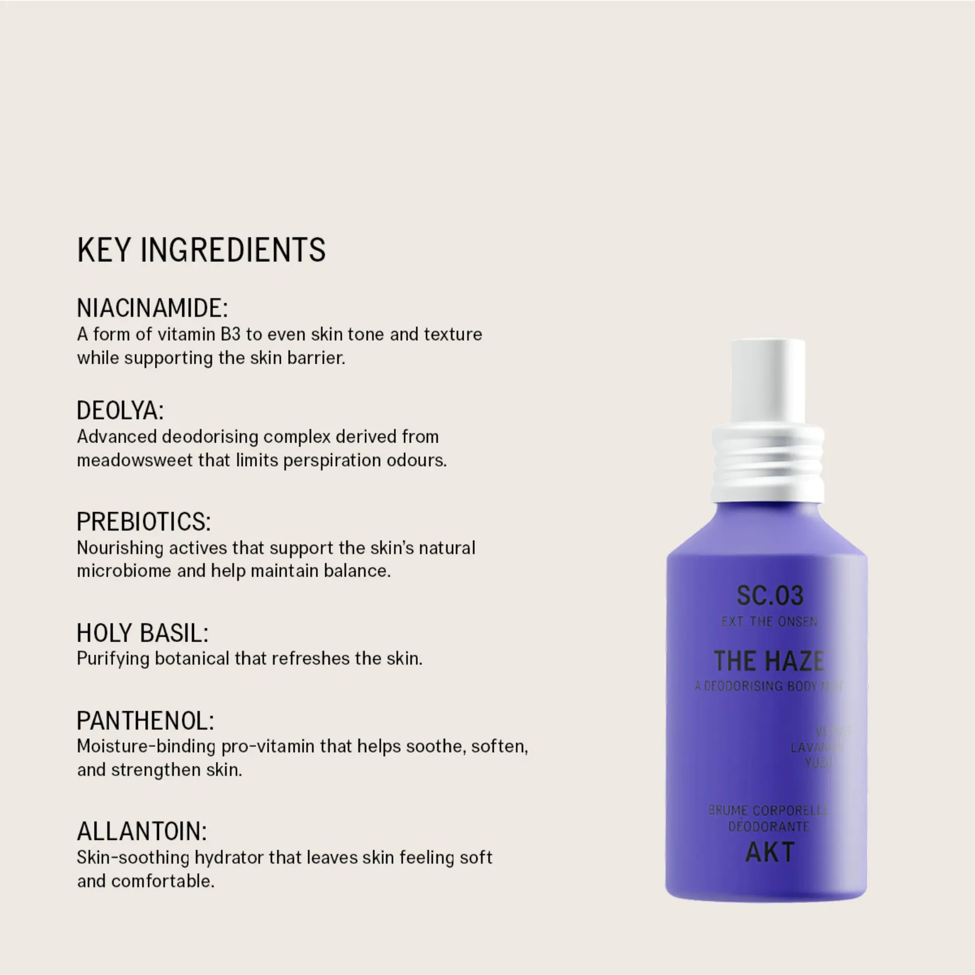 AKT London The Haze Body Deodorizing Mist - The Onsen Sc.03